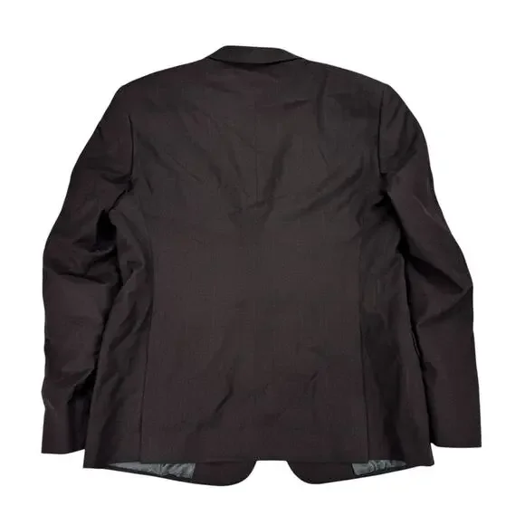 Armani Exchange Mens Slim Fit Wool Windowpane Suit Jacket Brown Black 42R - Picture 4 of 6